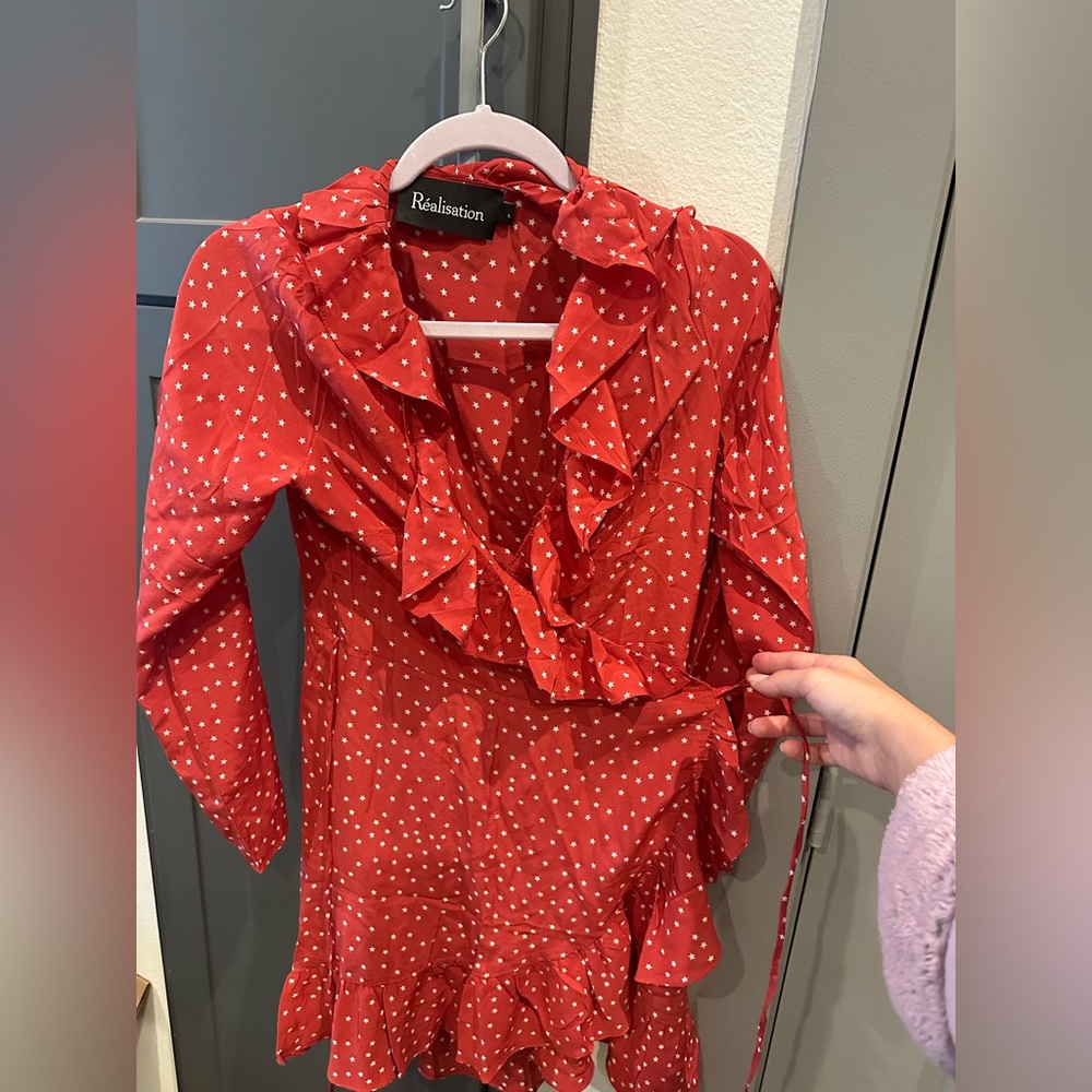 Realisation Par Red Polka Dot Women's Top